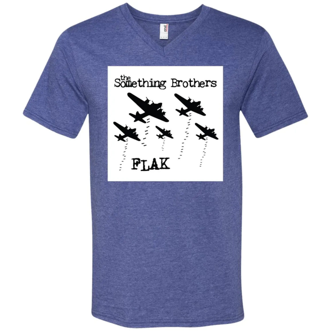 The Something Brothers FLAK Bombers Men's Printed V-Neck T-Shirt
