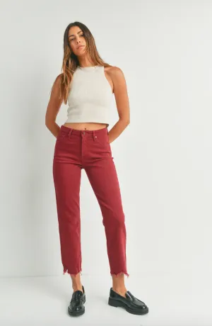 The Vintage Straight | Burgundy