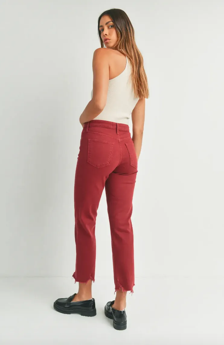 The Vintage Straight | Burgundy