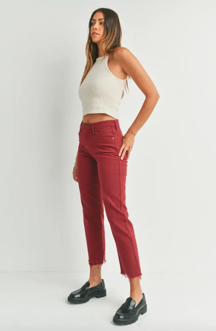 The Vintage Straight | Burgundy