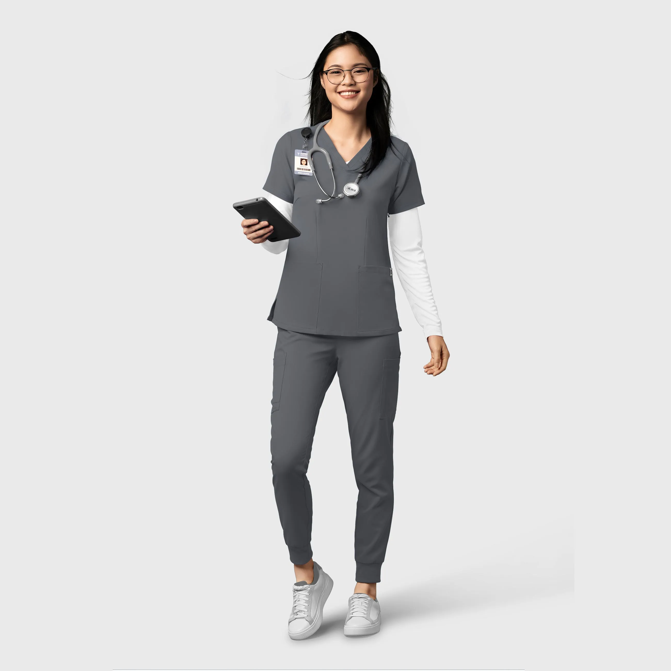 Thrive 5122 Cargo Jogger Scrub Pants Pewter