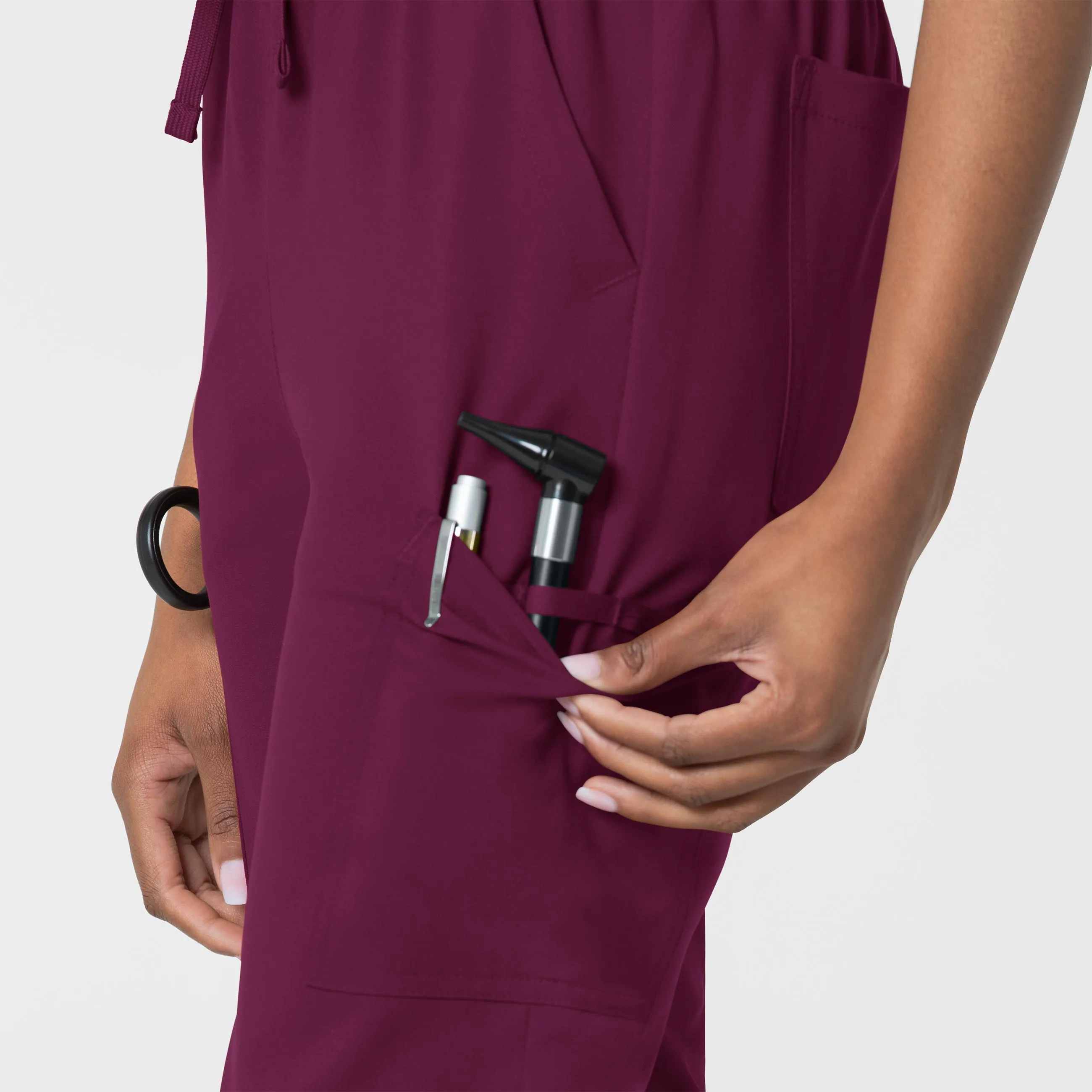 Thrive 5122 Cargo Jogger Scrub Pants Wine