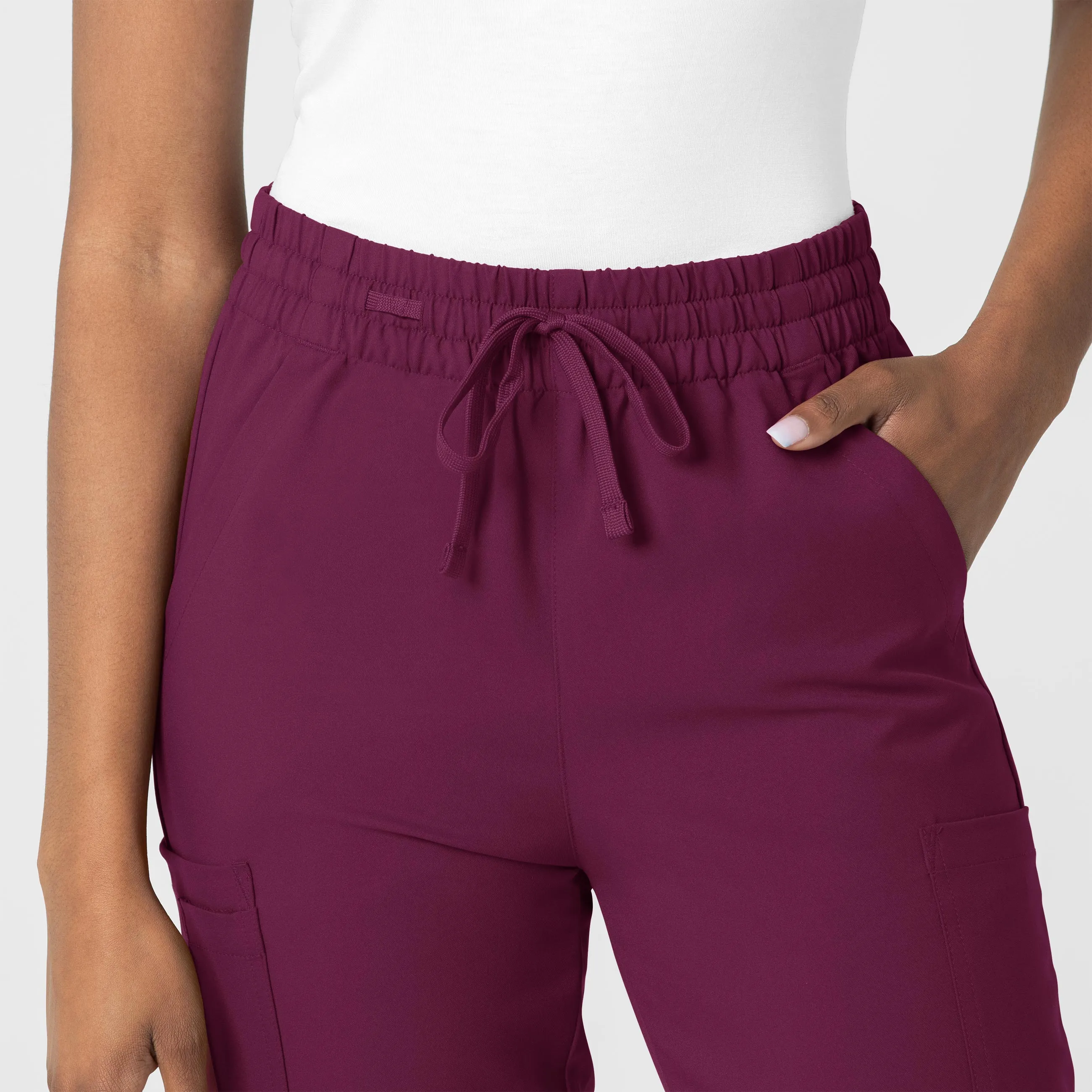 Thrive 5122 Cargo Jogger Scrub Pants Wine