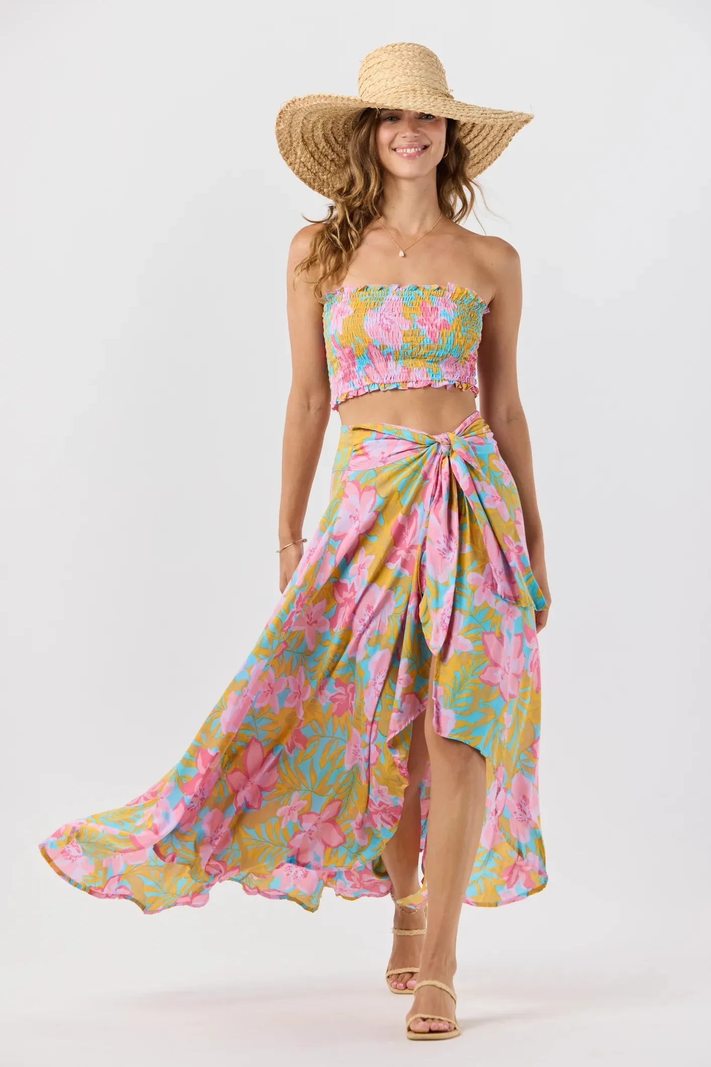 Tiare Hawaii Azure Wrap Skirt