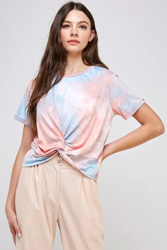 Tie Dye Twisted Knot Tee