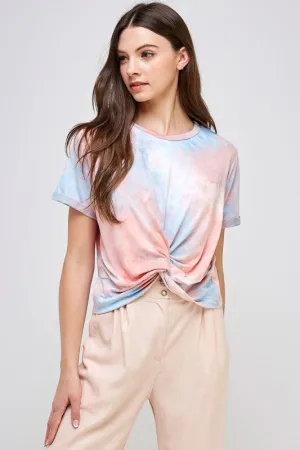 Tie Dye Twisted Knot Tee