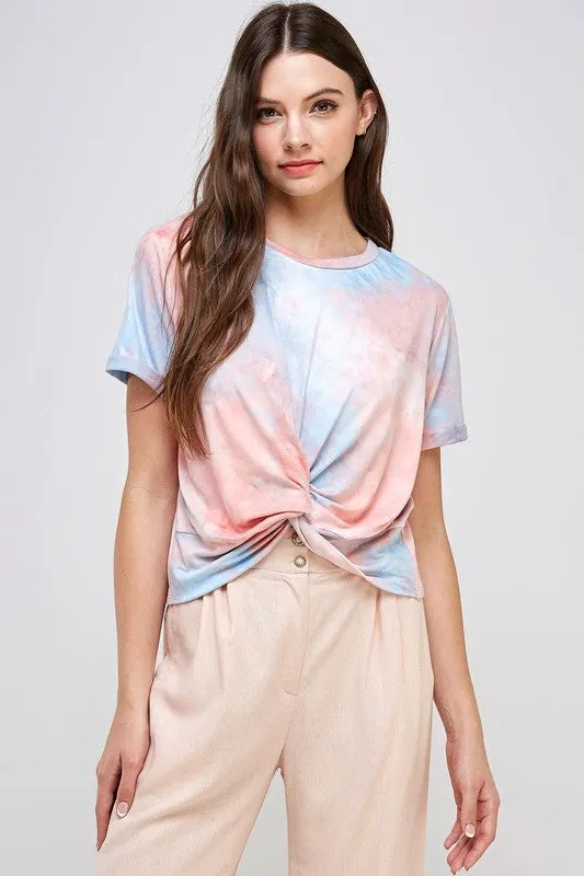 Tie Dye Twisted Knot Tee