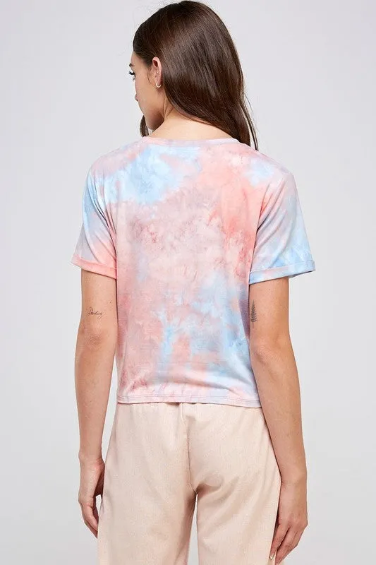 Tie Dye Twisted Knot Tee