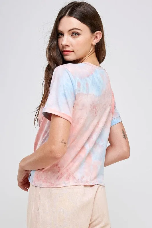 Tie Dye Twisted Knot Tee