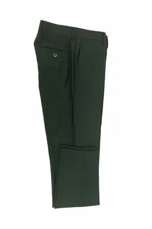 Tiglio Luxe Forest Green Slim Fit Pure Wool Dress Pants TIG4186
