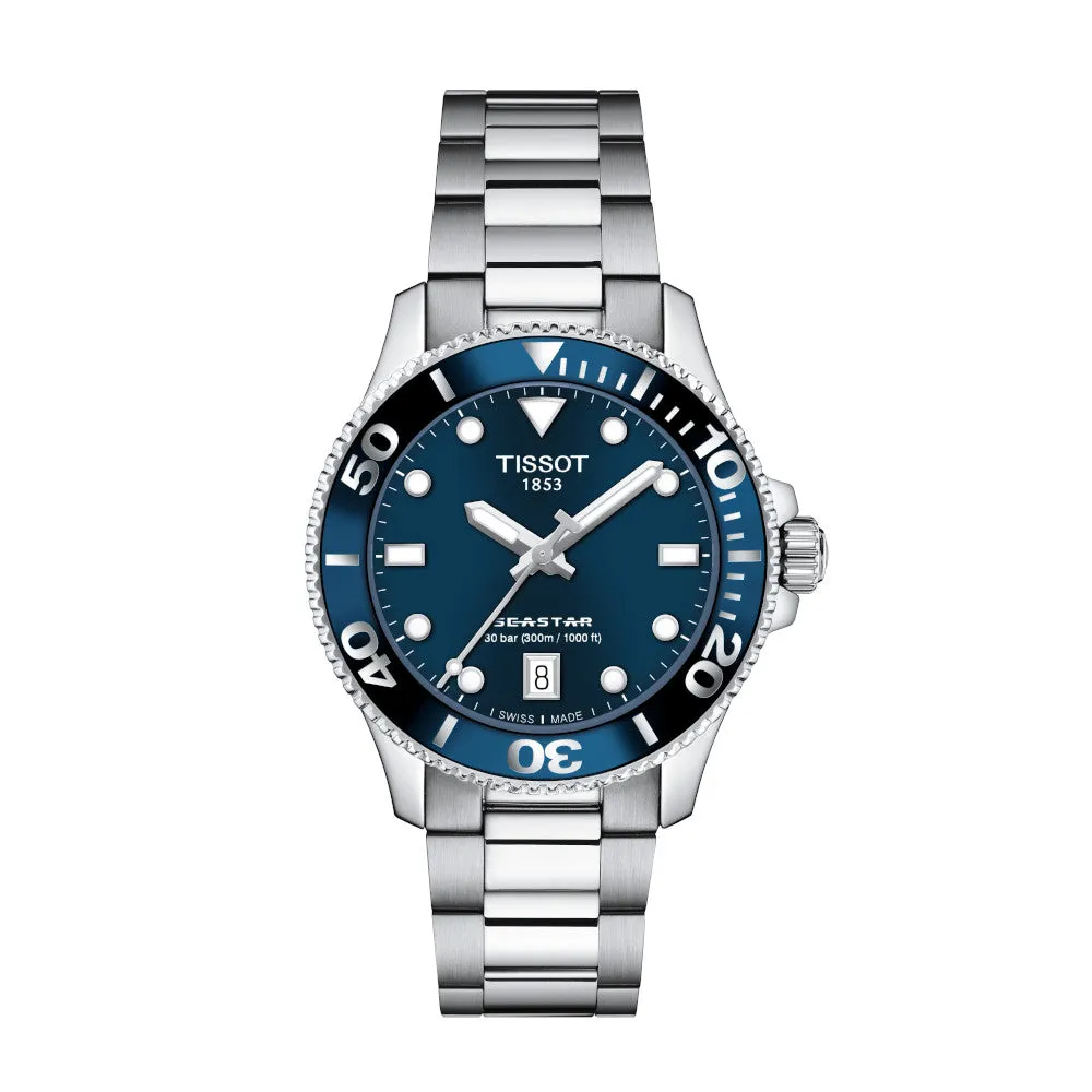 Tissot Seastar 1000 Ladies Stainless Steel Blue Dial Watch