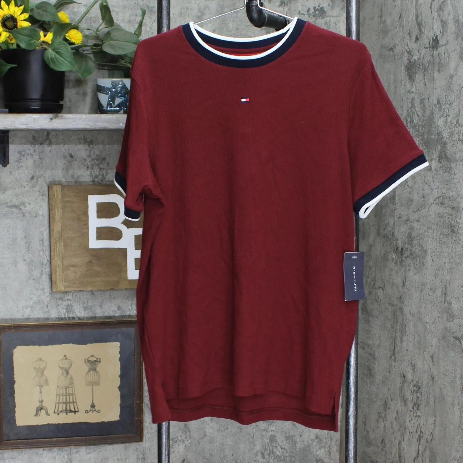 Tommy Hilfiger Men's Ribbed Striped-Trim Tee