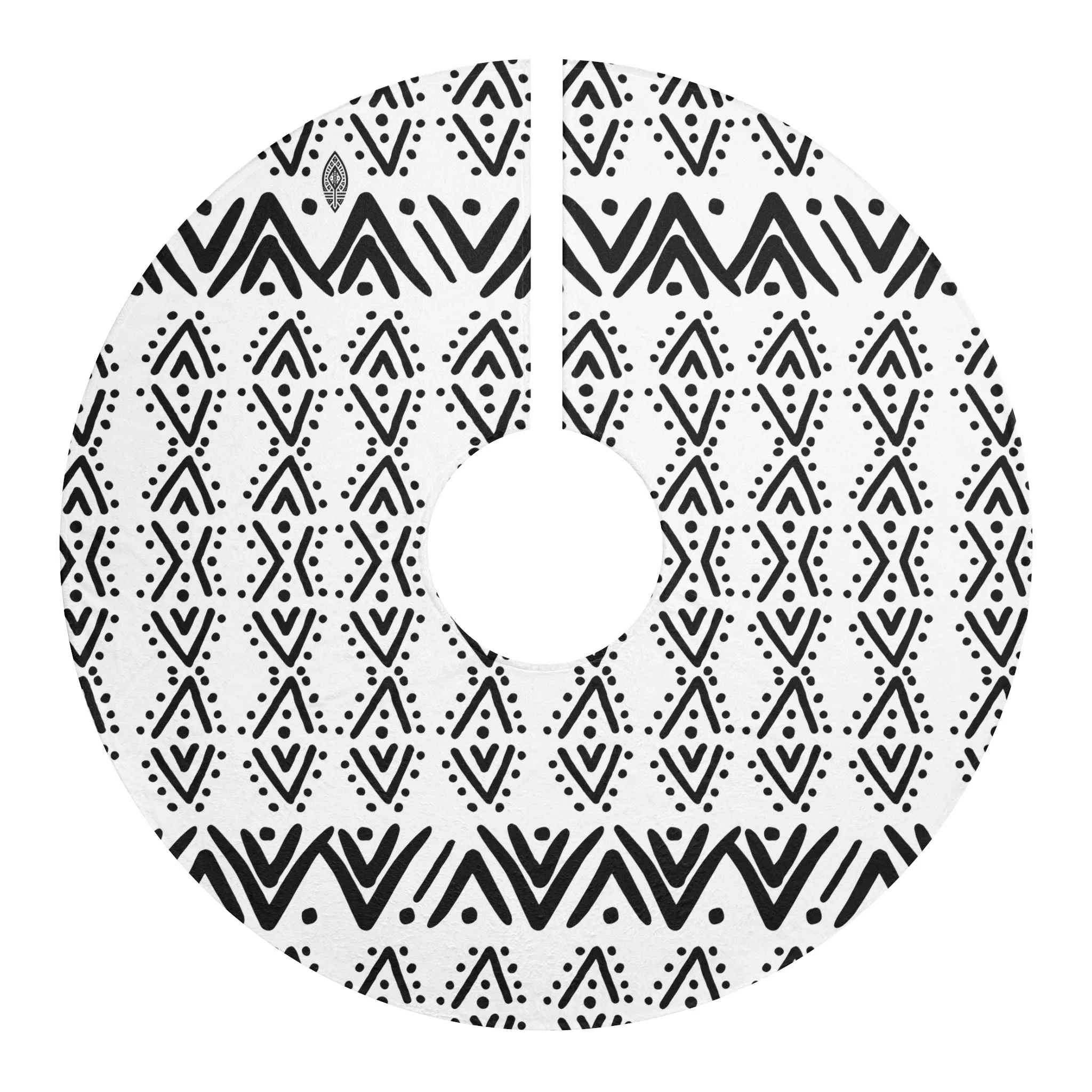 Tree Skirts - Geometric Mailian Mudcloth Print