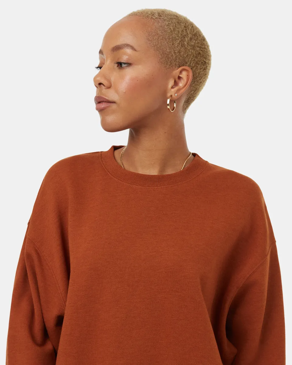 TreeFleece Oversized Cropped Crew