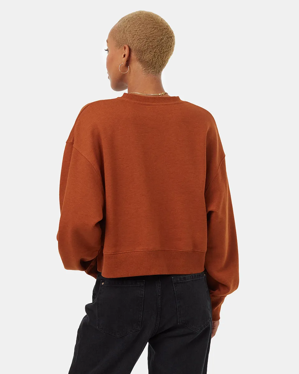 TreeFleece Oversized Cropped Crew
