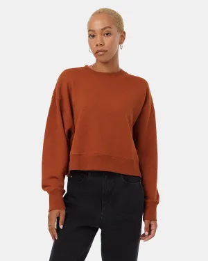 TreeFleece Oversized Cropped Crew