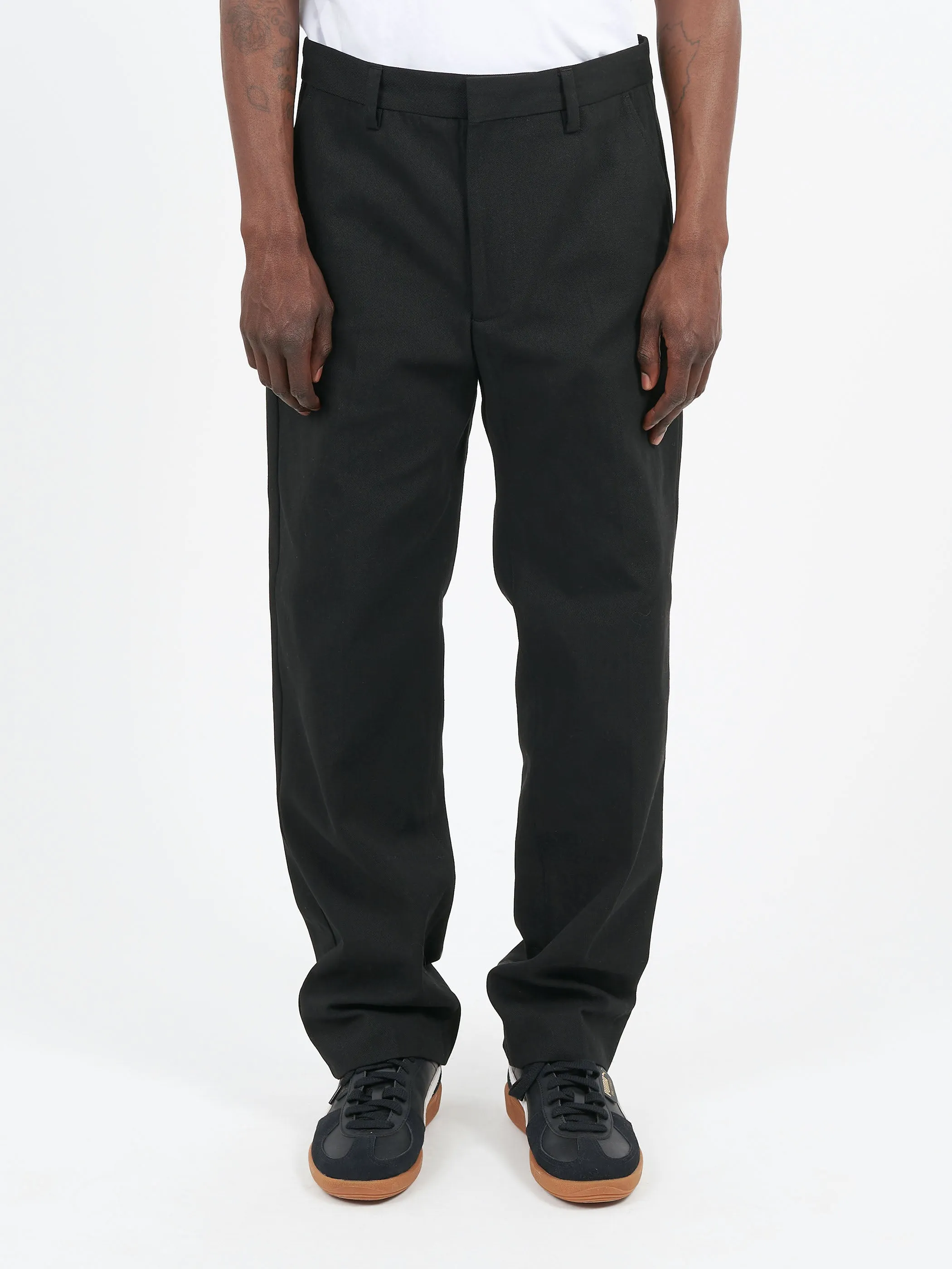 Twill Cotton-Blend Trousers
