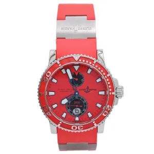 Ulysse Nardin Men's Maxi Marine Diver Stainless Steel 43mm Red Dial Watch Reference #: 263-33-3-96