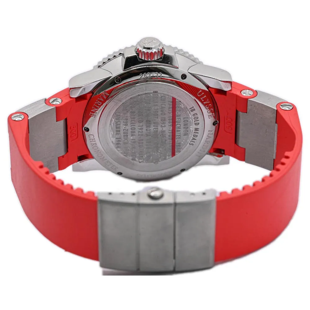 Ulysse Nardin Men's Maxi Marine Diver Stainless Steel 43mm Red Dial Watch Reference #: 263-33-3-96