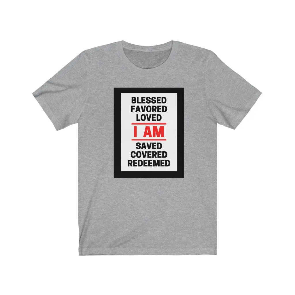 Unisex Jersey Short Sleeve Tee (Black Love Rocks Original - I AM)
