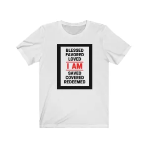 Unisex Jersey Short Sleeve Tee (Black Love Rocks Original - I AM)