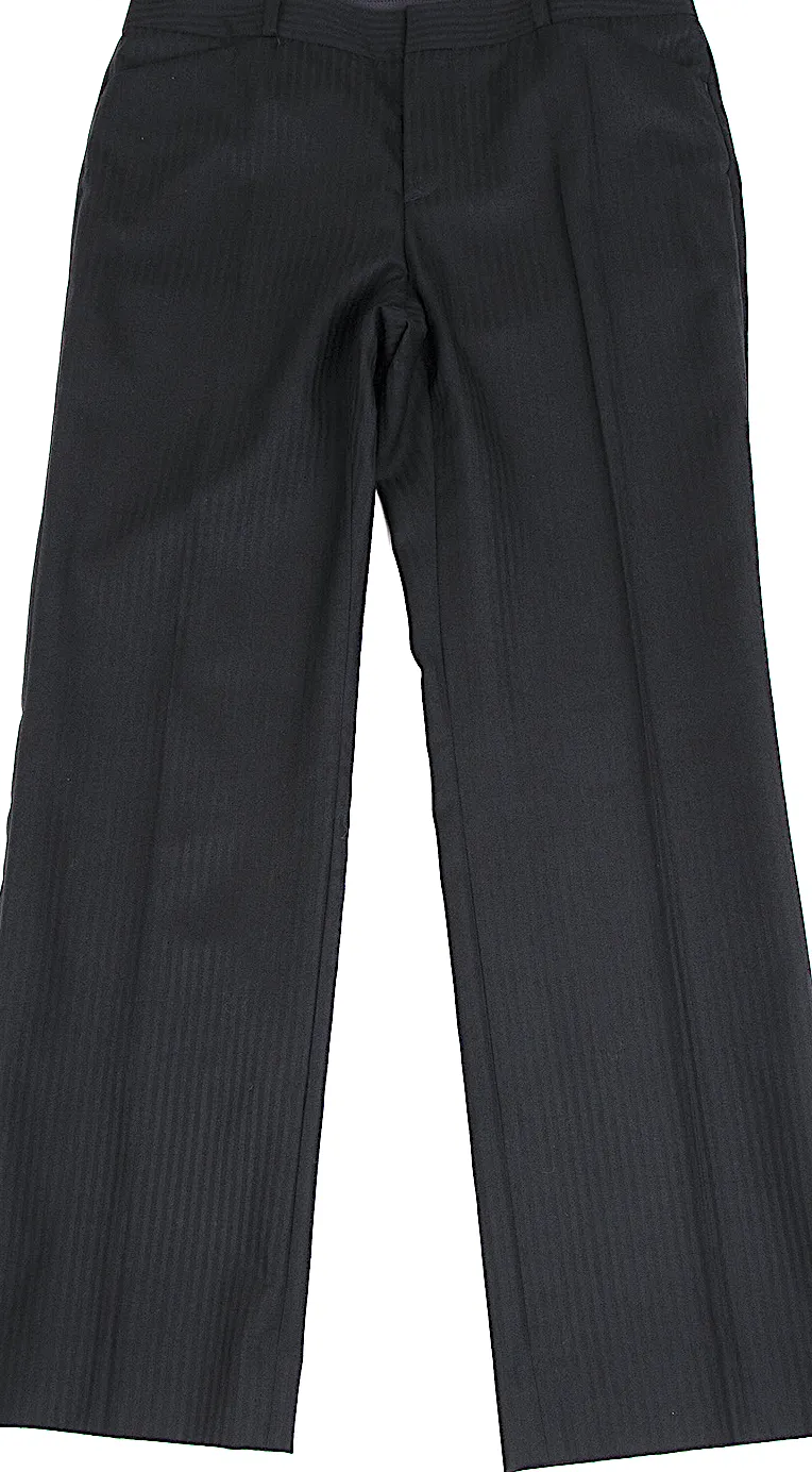 UNITED ARROWS JAPAN. Black Wool Stripe Pants