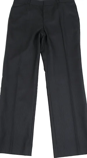 UNITED ARROWS JAPAN. Black Wool Stripe Pants