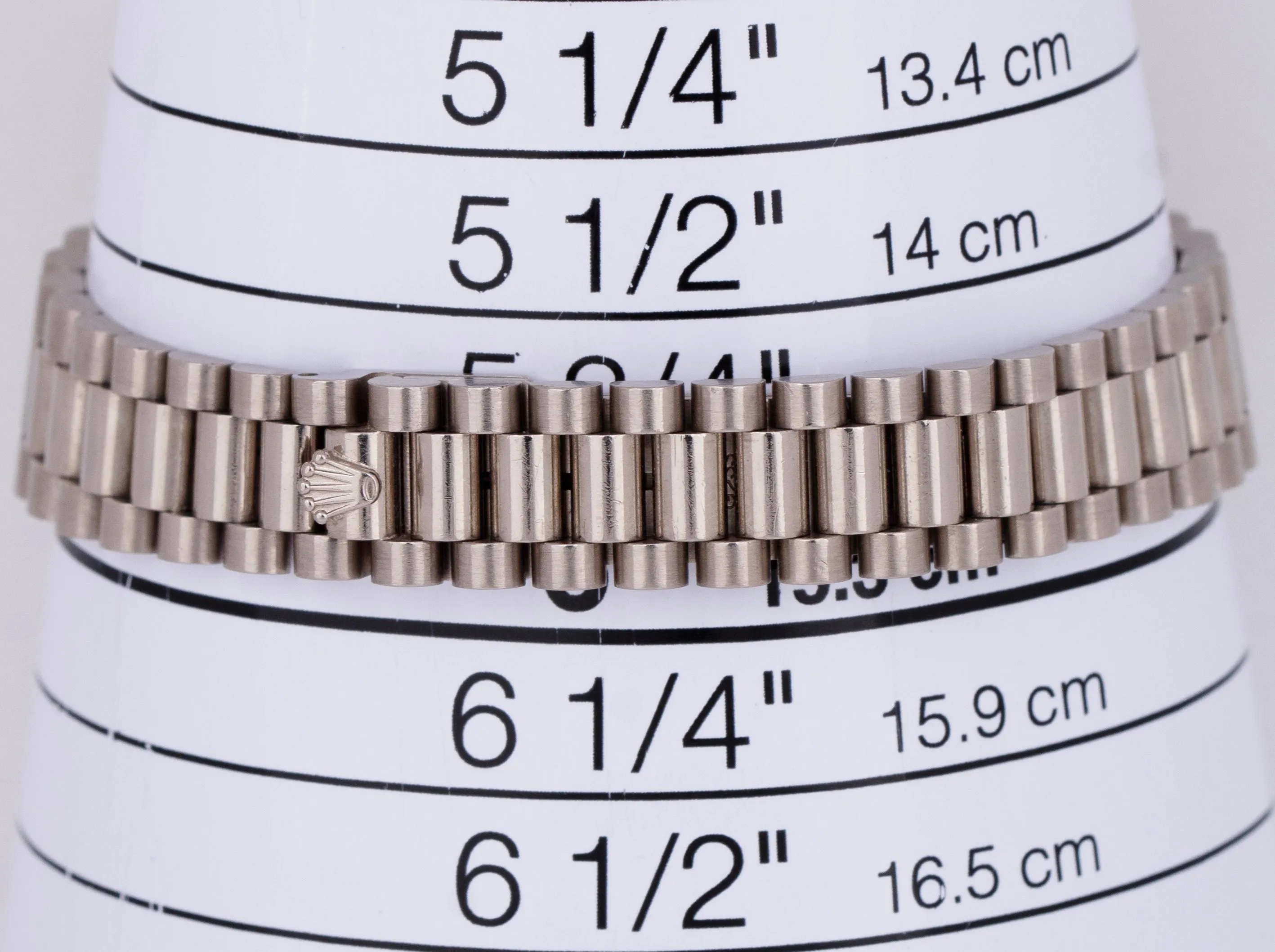 UNPOLISHED Rolex DateJust 26mm Silver President 18K White Gold Watch 69179