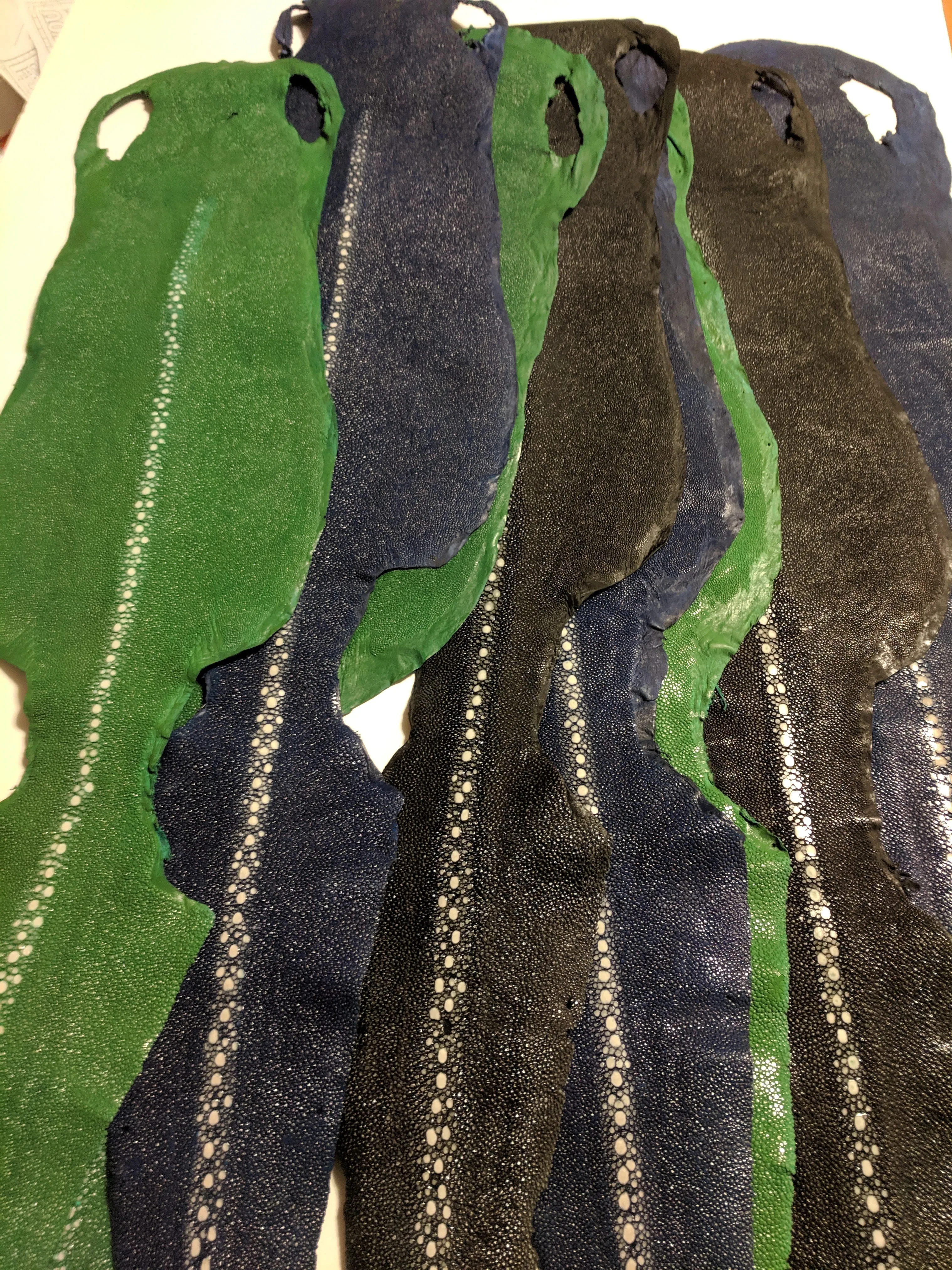 Unpolished Stingray leather