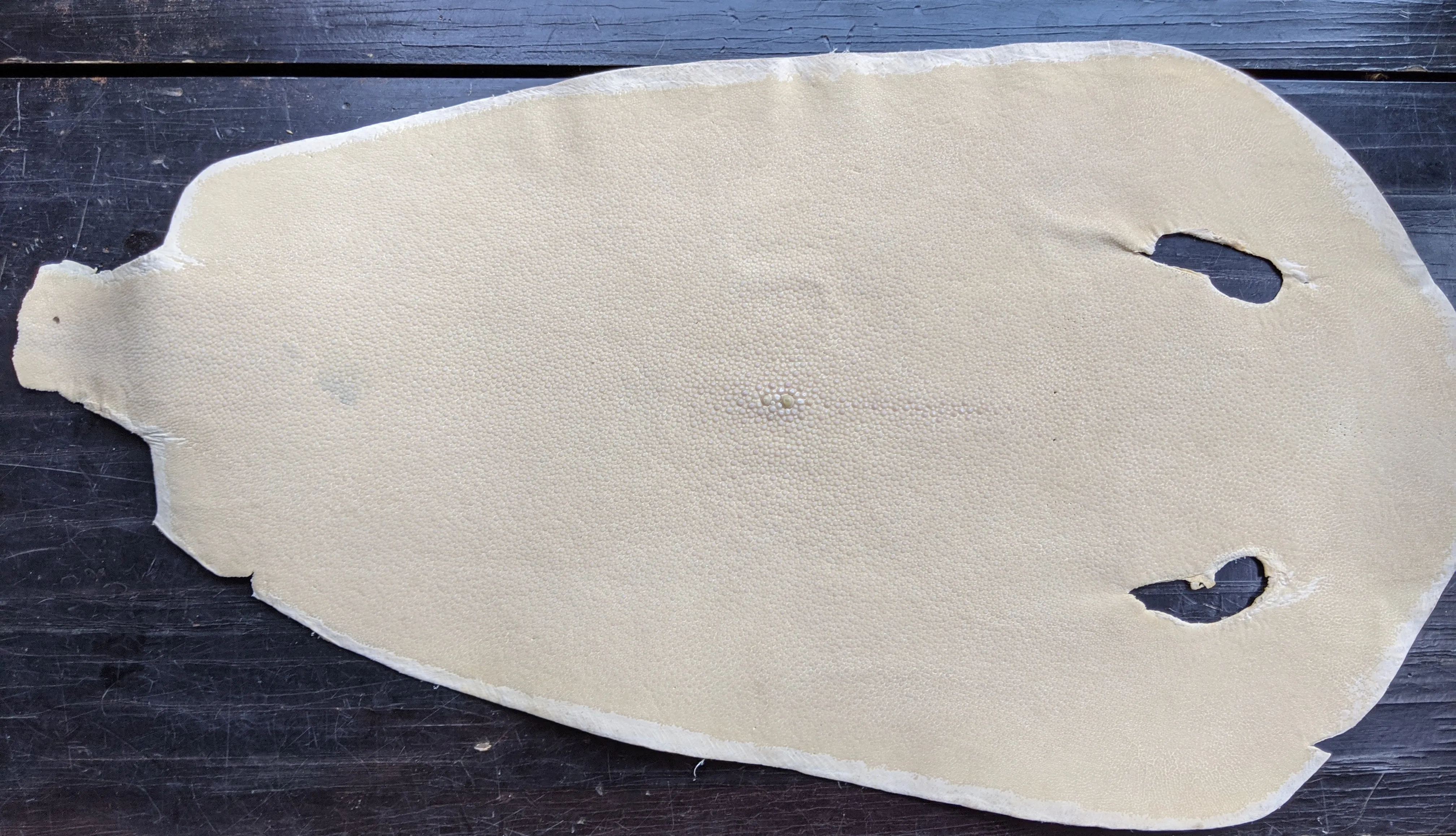 Unpolished Stingray leather