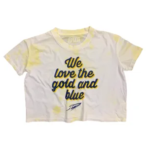 UT Gold and Blue Tie Dye Crop Shirt (Discontinued)