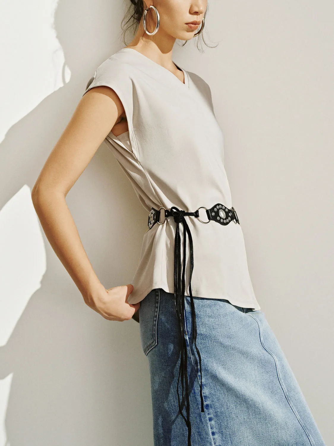 V-Neck Sleeveless T-Shirts