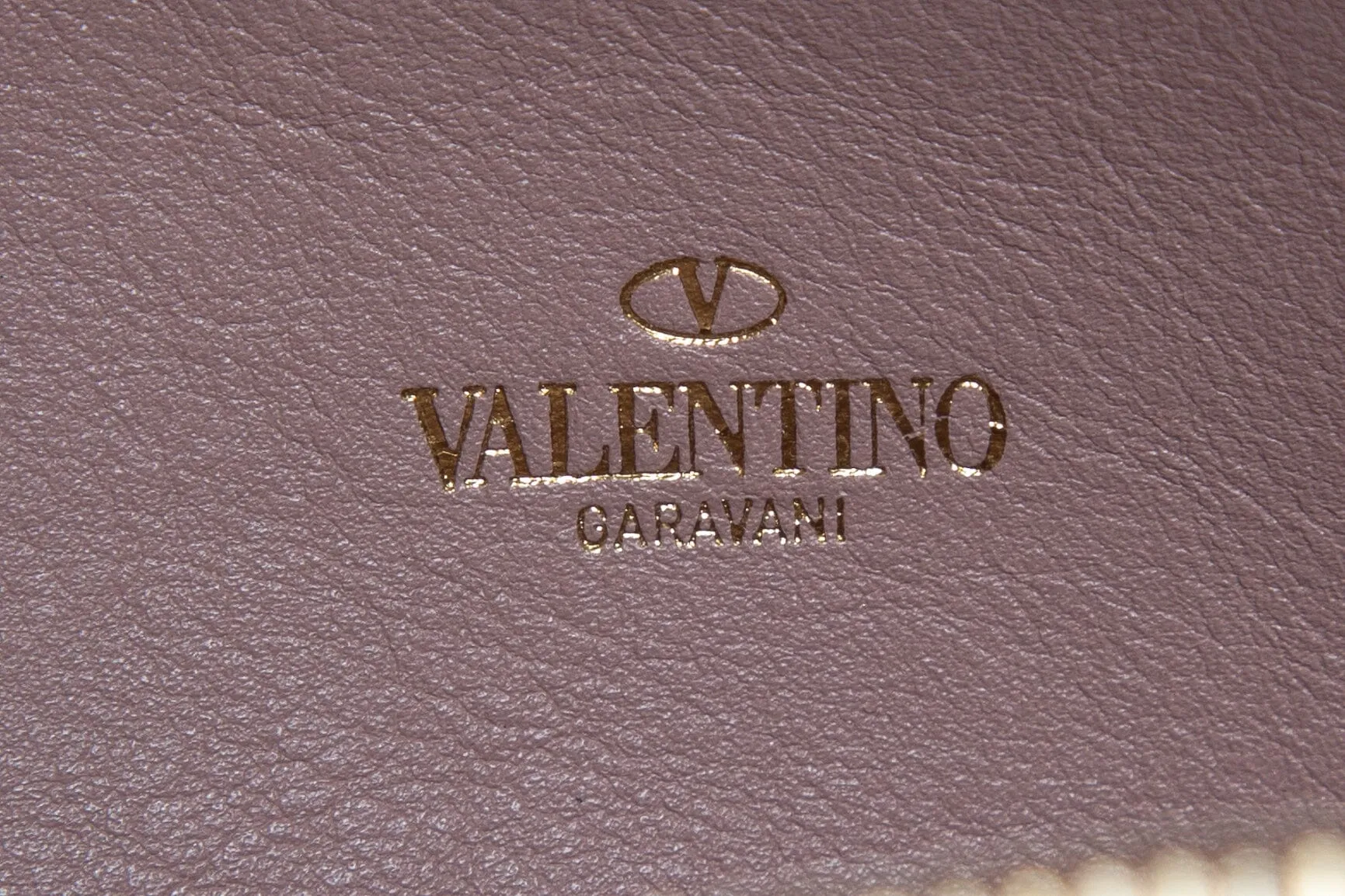 Valentino Mauve Zip Around Rockstud Wallet