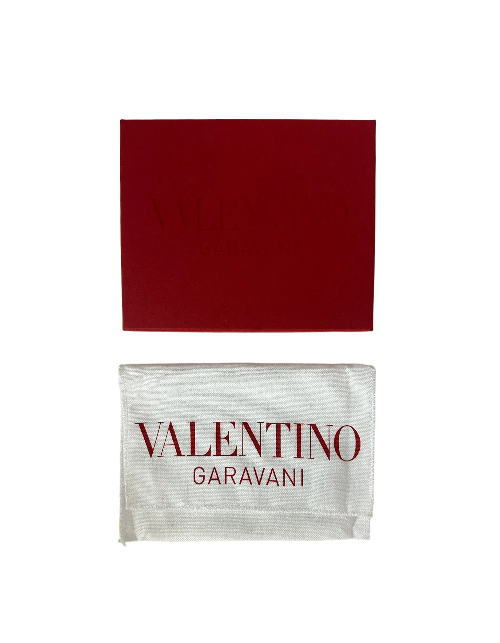 Valentino NEW Vlogo Black Signature Grainy Calfskin Cardholder Wallet