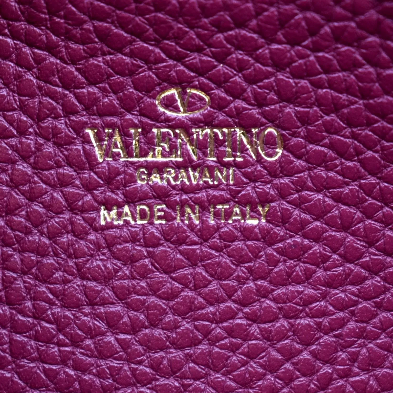 VALENTINO Rockstud Leather Zip Around Wallet Red