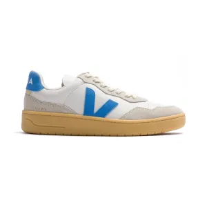 Veja V-90 Leather Shoe - Extra White/Aqua Natural