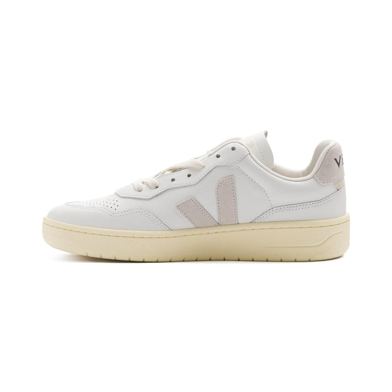 Veja V-90 Leather Shoe - Extra White/Natural