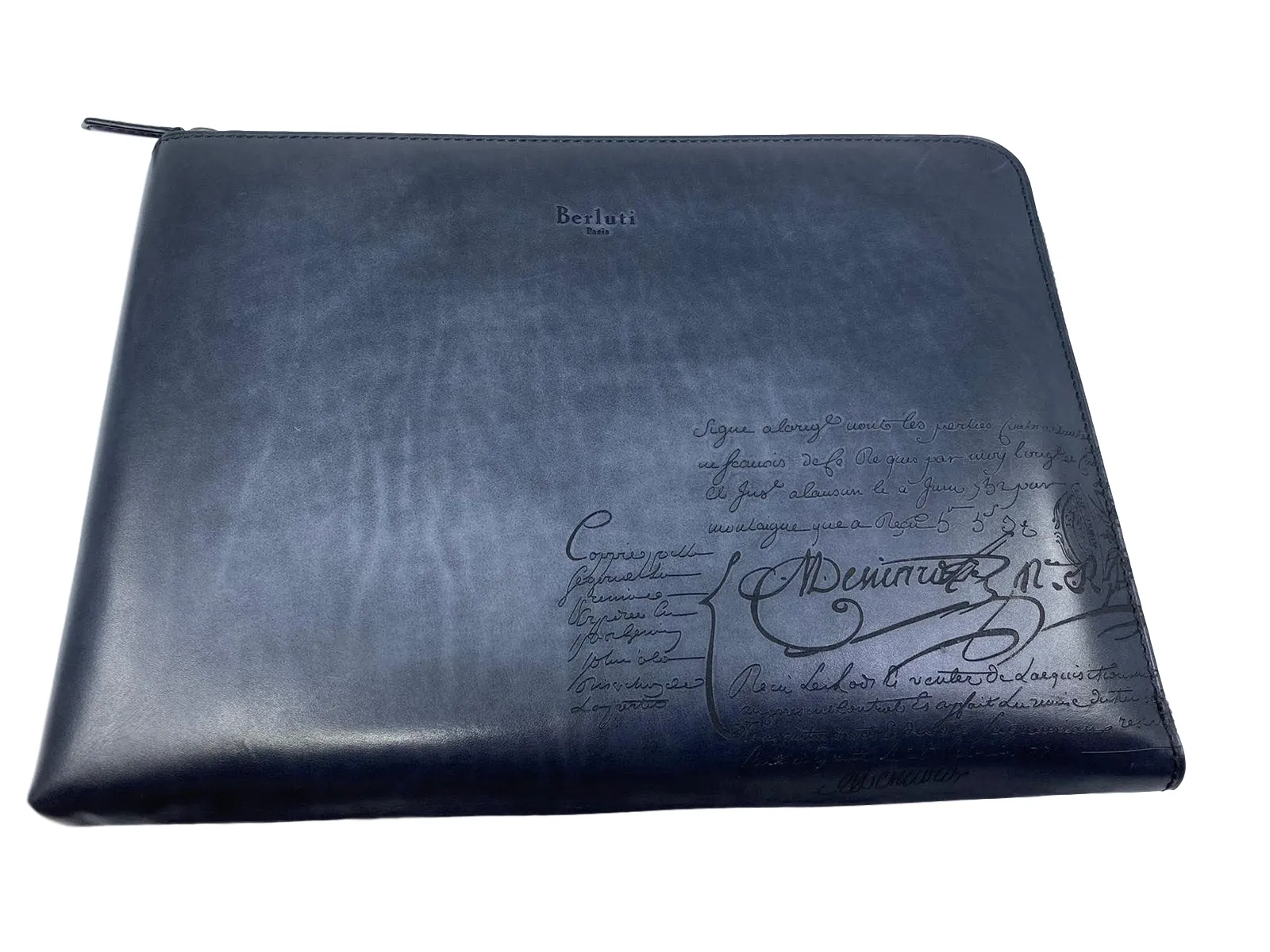 Venezia Scritto Nino Large Leather Clutch