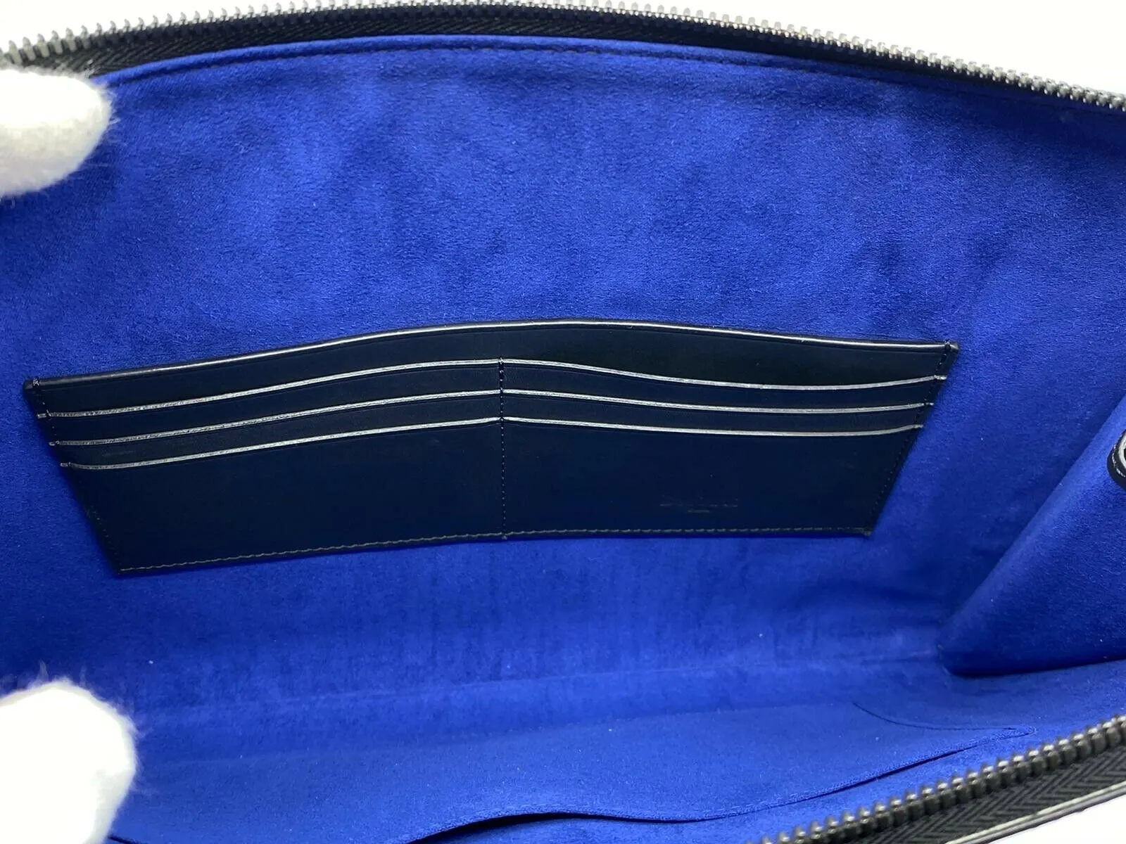 Venezia Scritto Nino Large Leather Clutch