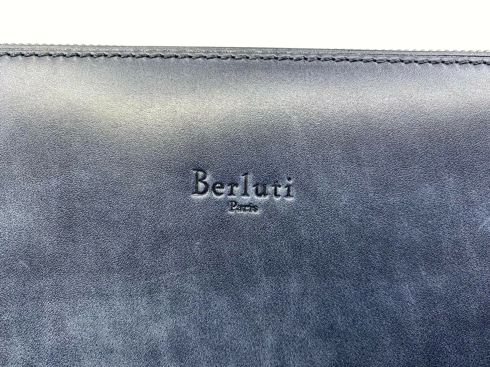 Venezia Scritto Nino Large Leather Clutch