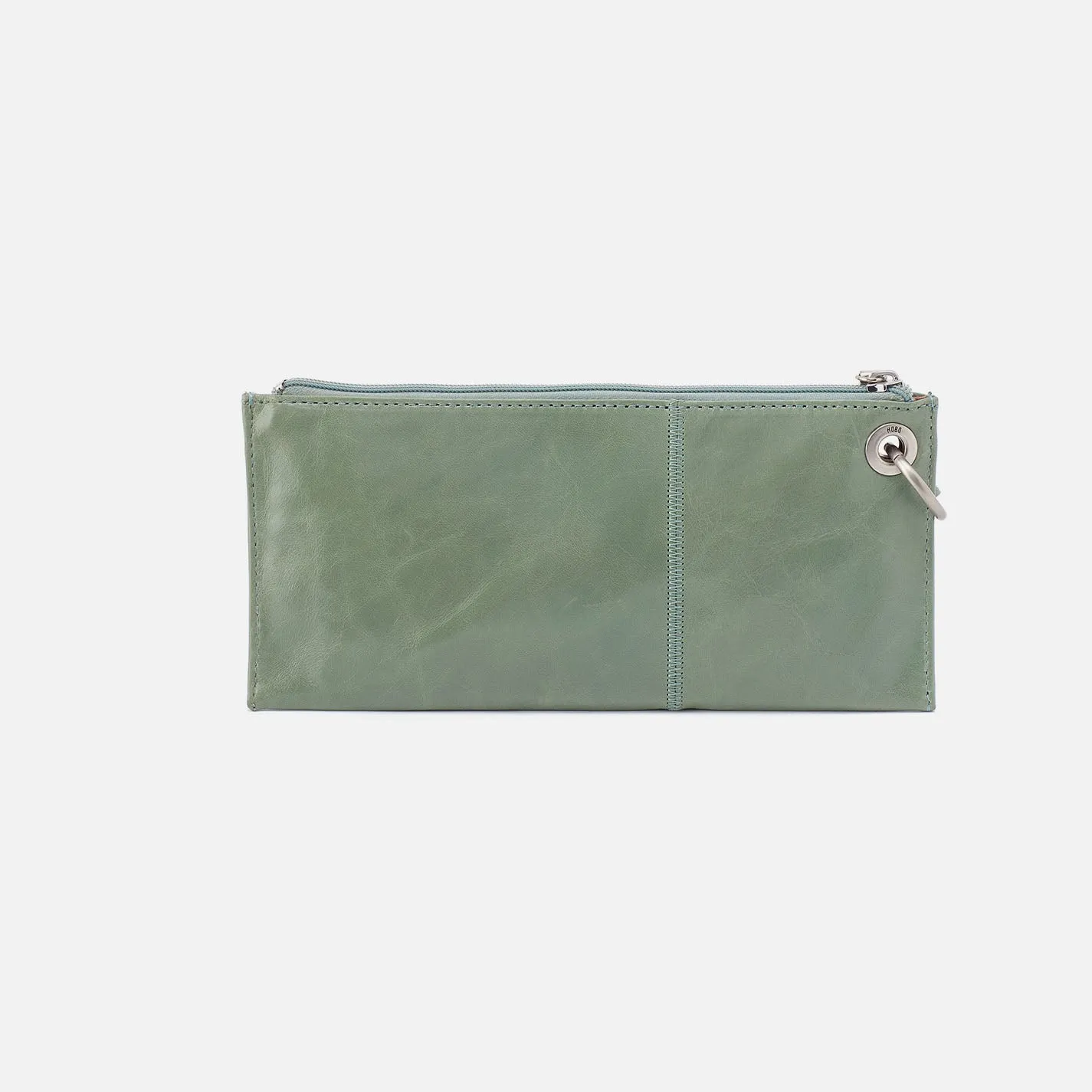 Vida Wristlet In Polished Leather - Jade