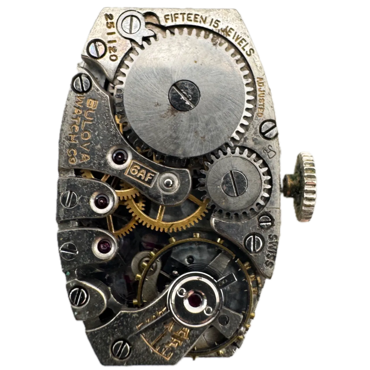 Vintage 1930 Bulova Art Deco Ladies Mechanical Wristwatch 6 AF Chrome Plated