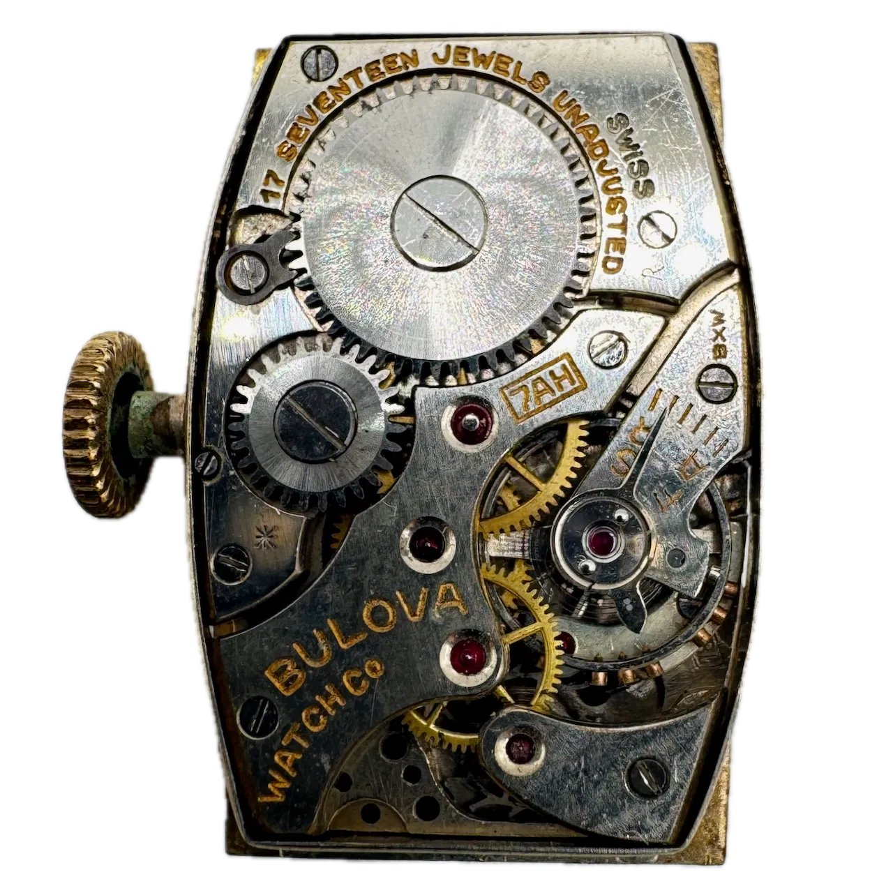Vintage 1941 Bulova Kirkwood Men's Mechanical Wristwatch 7 AH Steel & 10k RGP