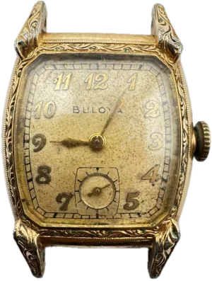 Vintage 1949 Bulova Shoreham Men's Mechanical Wristwatch 10 BM Steel & 10k RGP