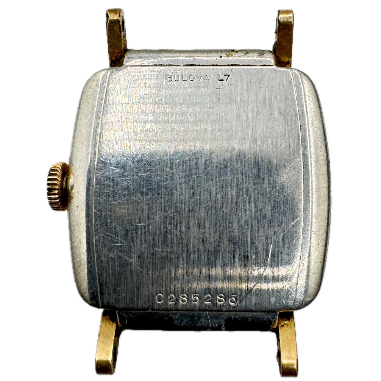 Vintage 1957 Bulova Senator Men's Mechanical Wristwatch 11 AC Steel & 10k RGP