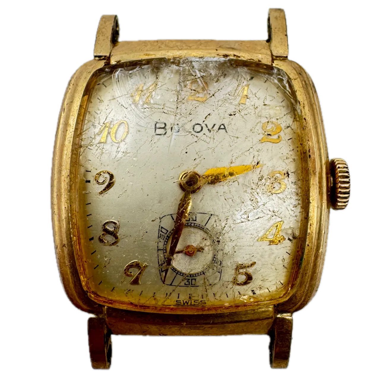 Vintage 1957 Bulova Senator Men's Mechanical Wristwatch 11 AC Steel & 10k RGP