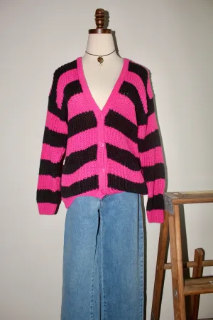 Vintage 90s Chunky Striped Cardigan (M)