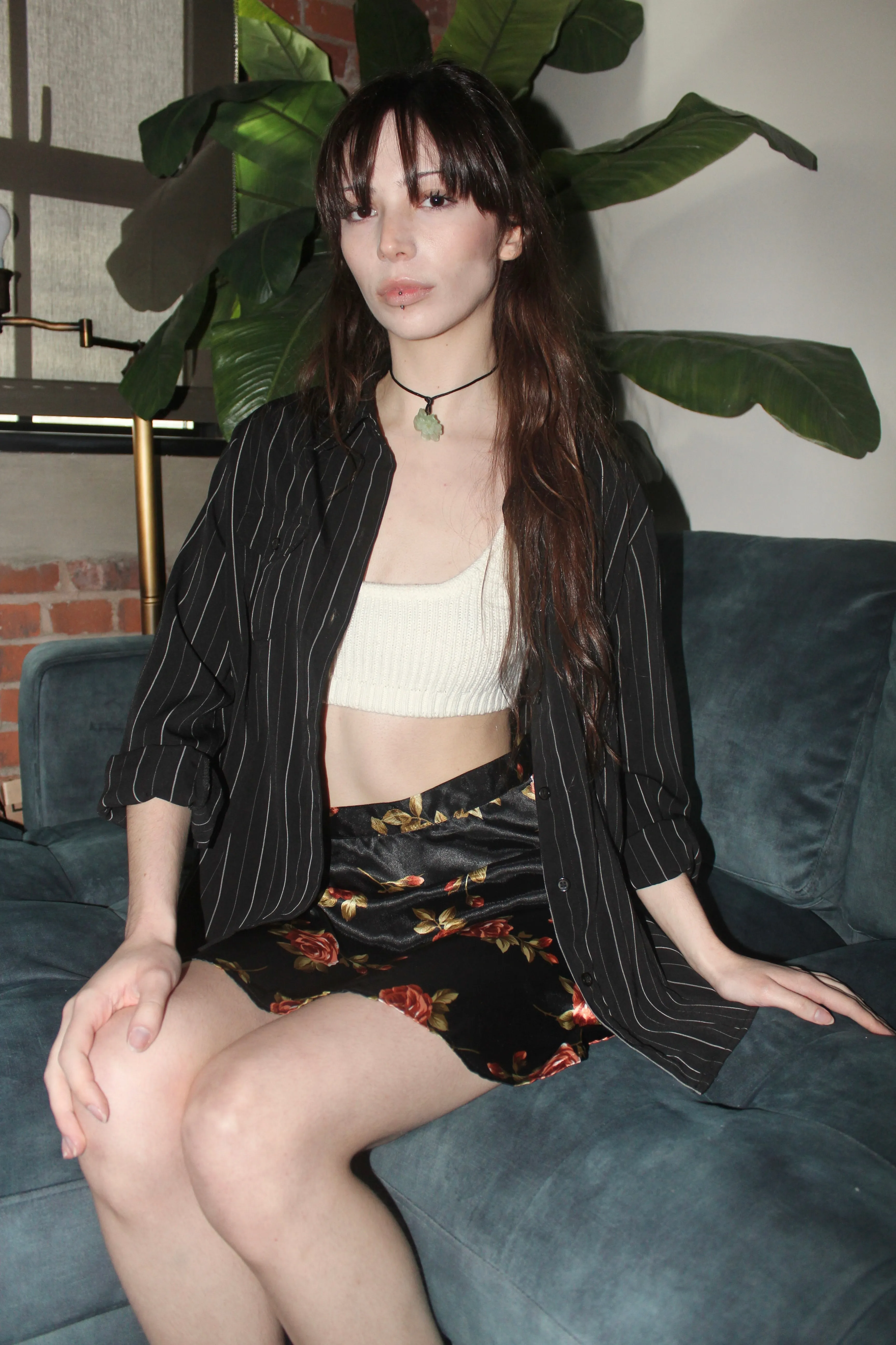 Vintage 90s Retro Striped Button Up (M)