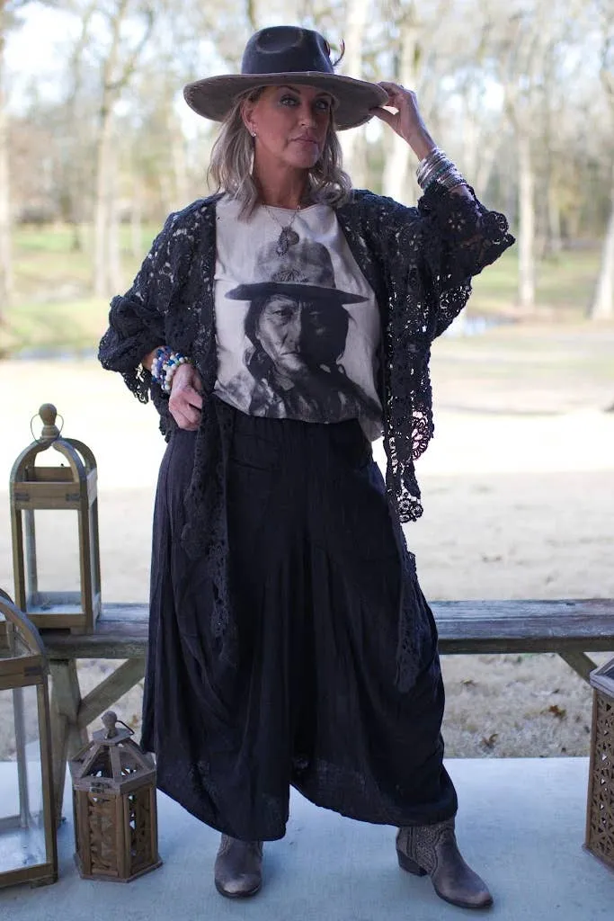 Vintage Black Out and About Jaded Gypsy Pants