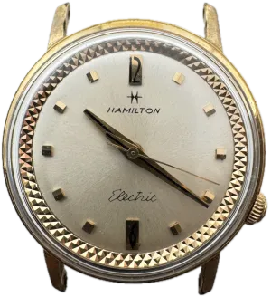 Vintage Hamilton Sunburst Dial Men's Electric Wristwatch 505 USA 10k RGP